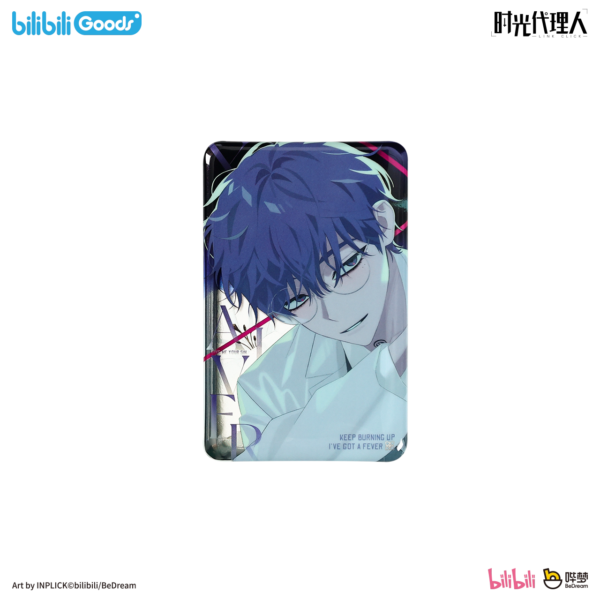 马口铁徽章刘枭款 bilibiliGoods Link Click Animation "Dream Out! Moth to A Flame" Large Square Tinplate Badge